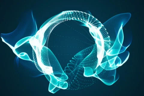 Fractal Flow background loop Stock Footage 649144