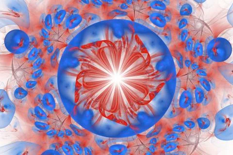 Fractal flower fantasy pattern Stock Illustration