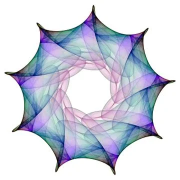 Fractal Flower Illustrazione stock