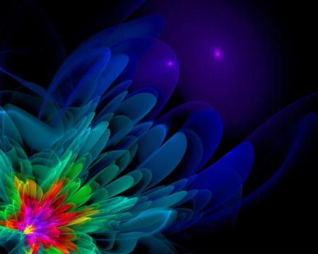 Fractal Flower Illustrazione stock