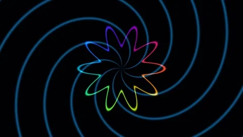 Fractal flower particle transition seamless loop for Video stock 341817041