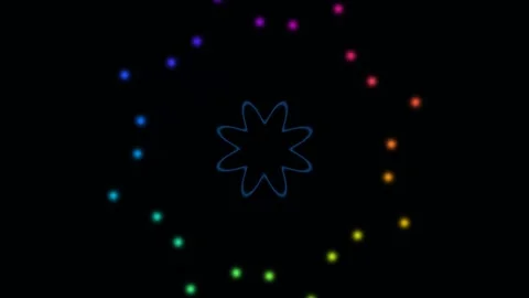 Fractal flower particle transition seamless loop for VJ use Video stock 342373345