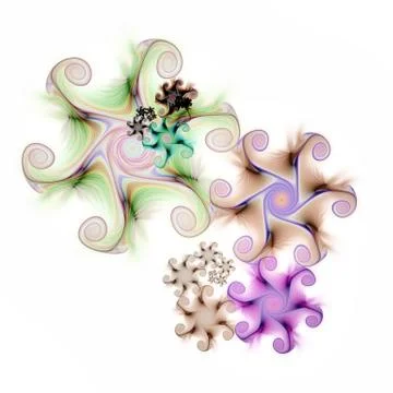 Fractal flowers Stock Illustration