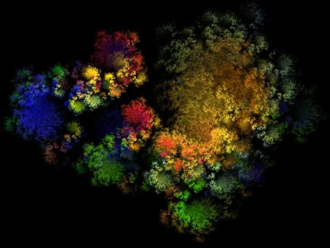Fractal flowers Stock Illustration