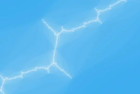 Fractal forked lightning Stock Illustration