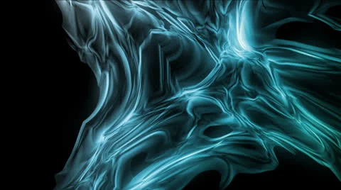 Fractal Form Blue Stock Footage 25889667