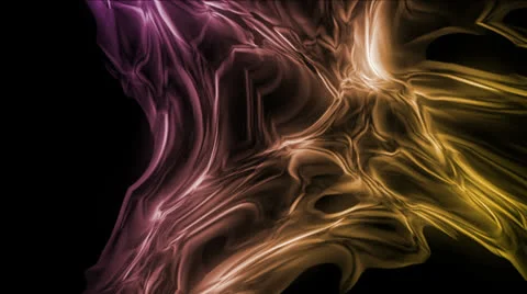 Fractal Form Purple Yellow Stock Footage 25890331