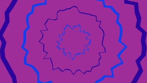 Fractal geometric pattern in vibrant pink and blue Stockillustratie