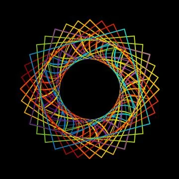 Fractal geometrical design element  Stock Illustration
