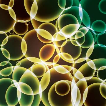 A fractal of glowing abstract circles Illustrazione stock