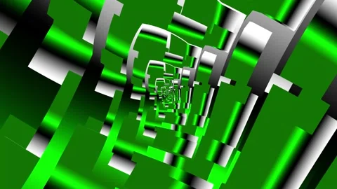 Fractal of gray-green rectangles Stock Footage 139924051