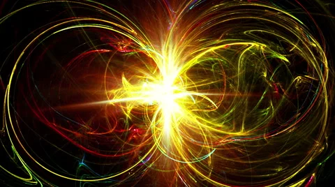 Fractal hoops and light forms - Fractal 2001 HD, 4K Stock Footage 50558759