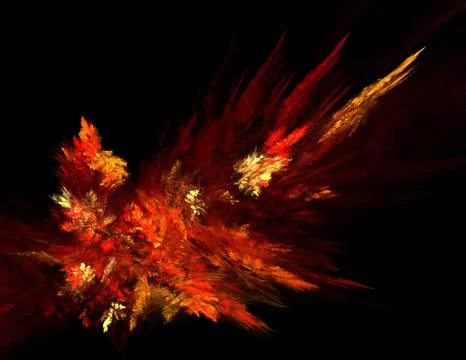 Fractal illustration of combustion Illustrazione stock