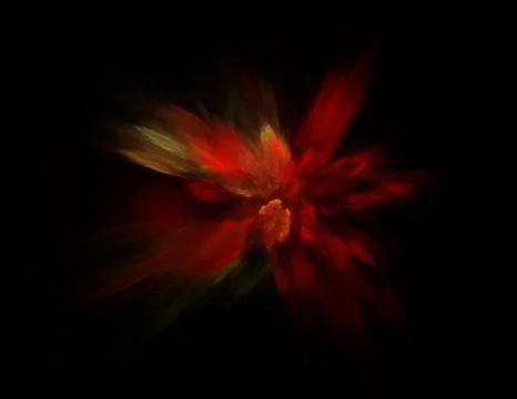 Fractal illustration of combustion Illustrazione stock