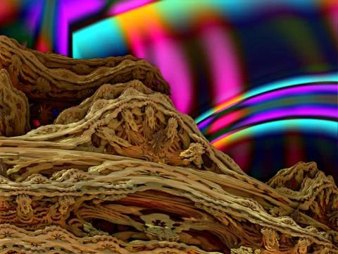 Fractal Illustration Design - Graphic - Desktop - Wallpaper Ilustración de archivo