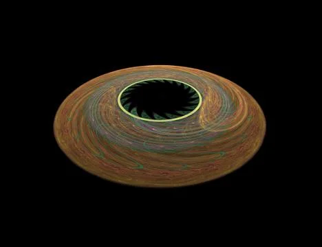 Fractal illustration of green object Иллюстрация