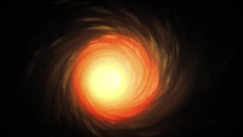 Fractal Illustration of an Intergalactic Wormhole With Warm Orange Tones Stock Footage 277010980