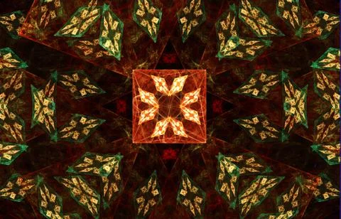 Fractal image : beautiful pattern on a dark background. Stock Illustration