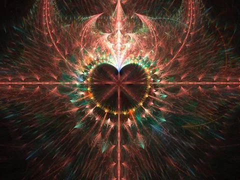 Fractal image : beautiful pattern on a dark background. Fractal images: on... 스톡 사진