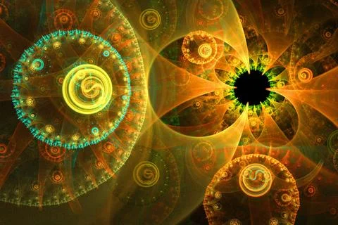 Fractal image : beautiful patterns on a dark background. Fractal image on ... 스톡 사진