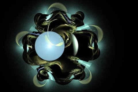 Fractal image : beautiful patterns on a dark background. Fractal image on ... 스톡 사진