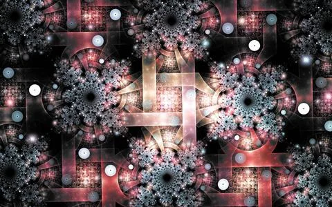 Fractal image : beautiful patterns on a dark background. Fractal image on ... 스톡 사진