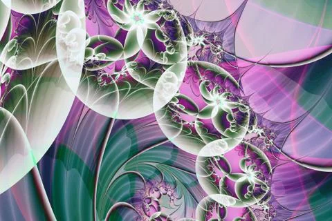 Fractal image with a fancy pattern. Stock Illustration