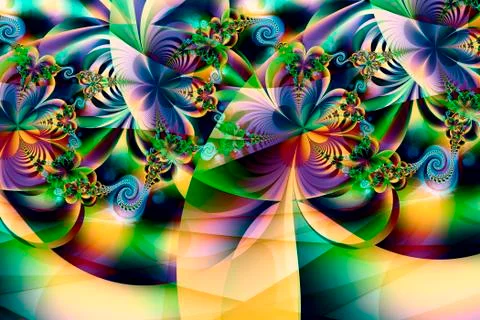 Fractal image: fancy pattern. 库存插图