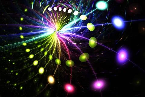 Fractal image with a fancy pattern. Illustration: fractal structures form ... Foto stock