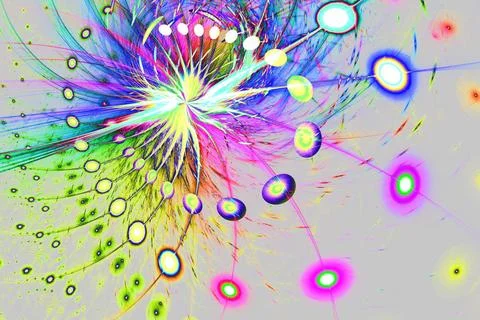 Fractal image with a fancy pattern. Illustration: fractal structures form ... Foto stock