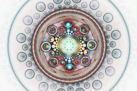 Fractal image with a fancy pattern. Illustration: fractal structures form ... Foto stock