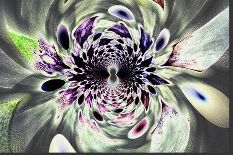 Fractal image with a fancy pattern. Illustration: fractal structures form ... Foto stock