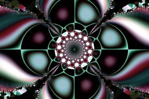 Fractal image: fancy pattern. Illustration of a beautiful colored drawing ... Stock Photos