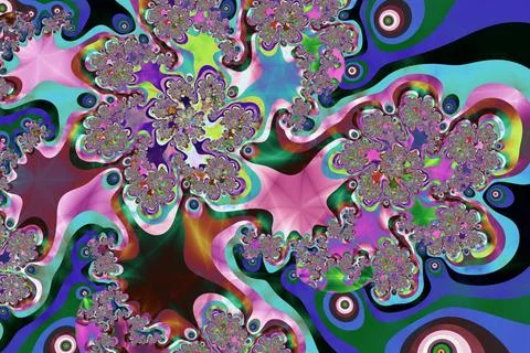 Fractal image: fancy pattern. Illustration of a beautiful colored drawing ... Foto stock