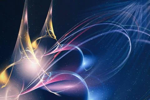 Fractal image: fancy pattern. Illustration of a beautiful colored drawing ... Stock Photos