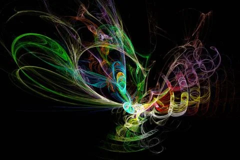 Fractal image: fancy pattern. Illustration of a beautiful colored drawing ... Stock Photos