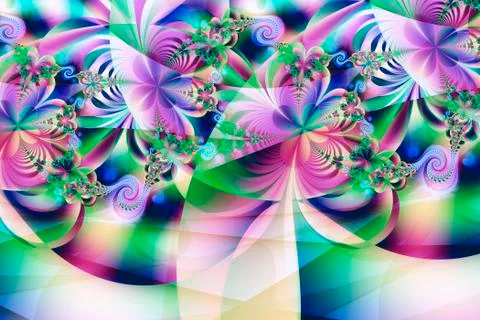 Fractal image: fancy pattern. Stock Photos