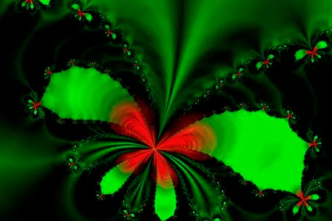 Fractal image: Flight of butterflies Stock Illustration