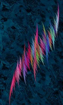 Fractal image in the form of feathers of a magical bird. Stock Illustration