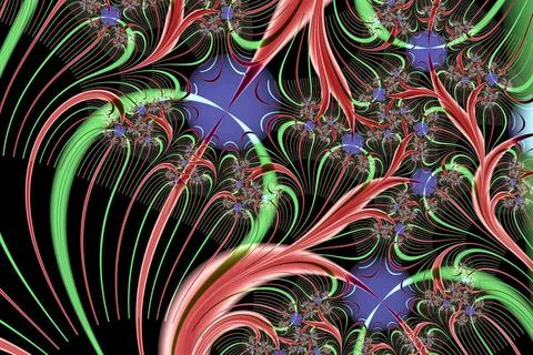Fractal image: the intricate pattern in Oriental style. Illustration : a b... Stock Photos