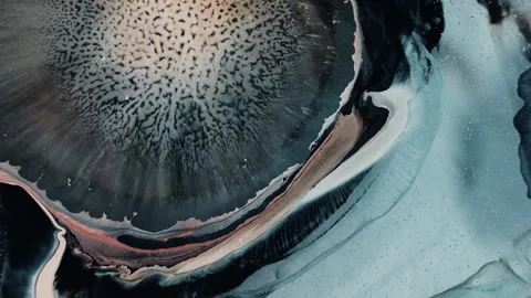 Fractal Ink Nebula Explosion, Flowing, Ink Drops, Exploding, Fizzing, Stock Footage 248743184