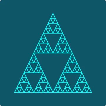 Fractal Iteration (Sierpinski Gasket) Visual Stock Illustration