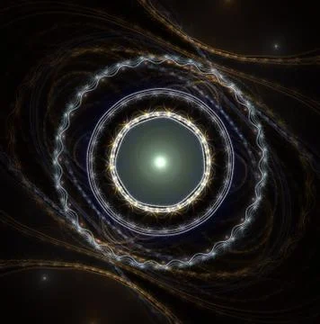 Fractal jewelry - abstract computer generated image. Abstract surreal magic m Stock Illustration