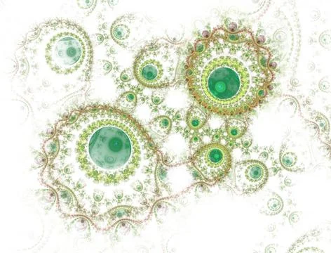 Fractal jewelry - abstract computer generated image. Abstract surreal magic m Stock Illustration