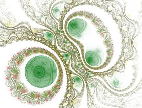 Fractal jewelry - abstract computer generated image. Abstract surreal magic m Stock Illustration