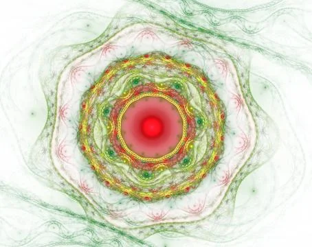 Fractal jewelry - abstract computer generated image. Abstract surreal magic m Stock Illustration