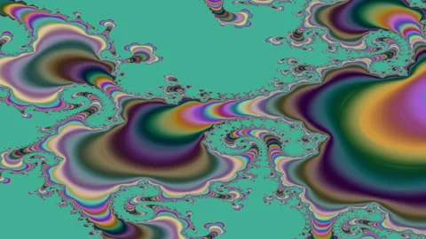 Fractal Julia Algorithm 3D Animation Zoom Video Stock Footage 310004431