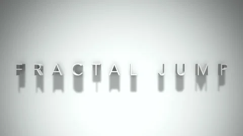 Fractal jump 3D title animation white text on a white background Vídeo Stock 298895902