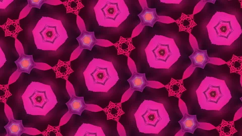 Fractal Kaleidoscope Bright Flow Loop Multicolored Abstract Background Stock Footage 131669665