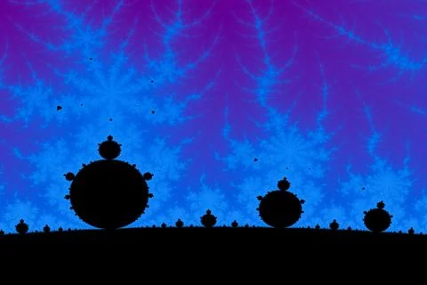Fractal landscape Stock Illustration